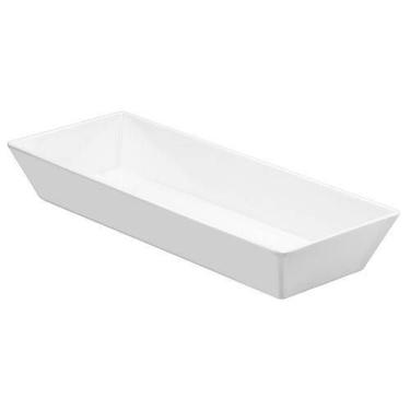 Imagem de Travessa Funda Melamina 3,8l 50x20x7 Cm Branca Buffet Profissional Gourmet Mix