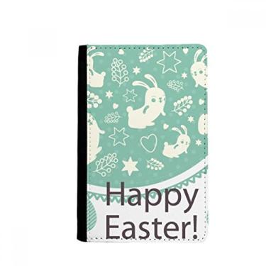 Imagem de Carteira porta-cartões Happy Easter Day Coelhinho colorido verde porta-passaporte Notecase Burse
