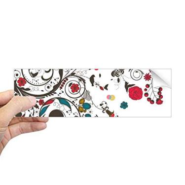 Imagem de DIYthinker Arte moderna ilustração floral plantas retangular para-choque adesivo notebook janela decalque