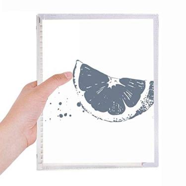 Imagem de Caderno com estampa de ilustração em aquarela de limão com folhas soltas diário recarregável