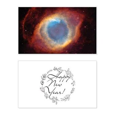 Imagem de Planeta Vermelho Azul Estrela Nebulosa Ano Novo Festival Cartão Bless Mensagem Presente