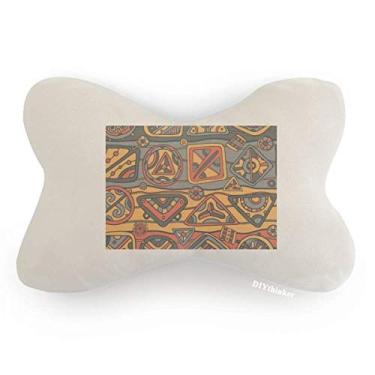 Imagem de Almofada para decoração de pescoço estilo aborígene tribal africana com colagem para carro, decoração de pescoço
