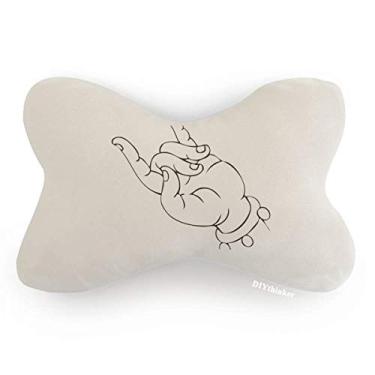 Imagem de DIYthinker Culture Hand Simple Illustration Pattern Car Trim Neck Decor Pillow Almofada Almofada para encosto de cabeça