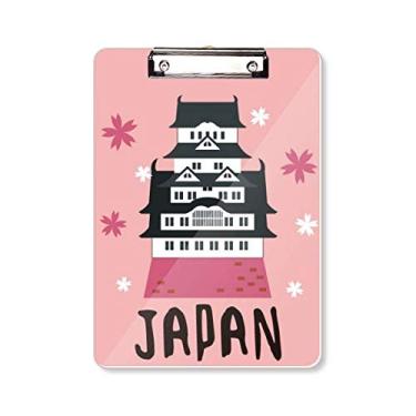 Imagem de Prancheta Local Japanese Travelling Culture Building Pasta, Bloco de Escrita Placa de Apoio A4