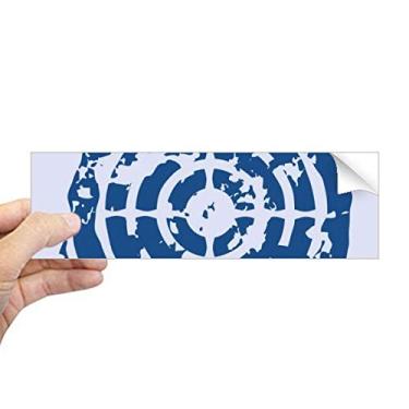 Imagem de DIYthinker Design de alvo azul redondo ilustração padrão retangular para-choque adesivo notebook janela decalque
