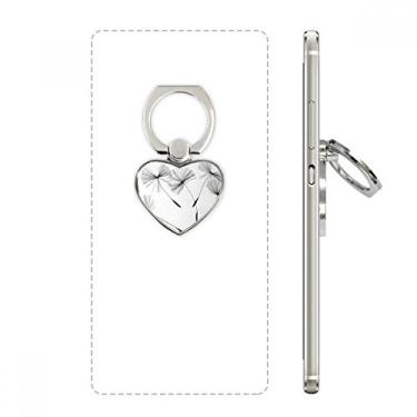 Imagem de Suporte universal de anel de telefone preto cinza branco dente-de-leão