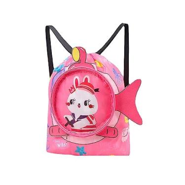Imagem de Animal Fofo Mochila de Praia Mochila de Natação Ao Ar Livre Crianças Saco de Natação Meninas Mochila de Praia Mochila Molhado e Seco Natação Multicolor (S coelho)