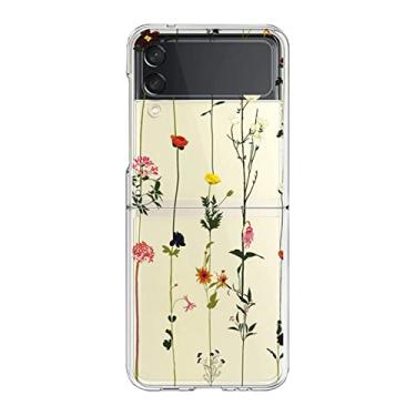 Imagem de Capa Borboleta para Samsung Galaxy Z Flip 3 4 5G Flip3 Flip4 Capa Flor Transparente Hard Bumper, Z6, para Z Flip 3 (5G)