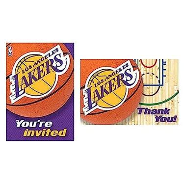 Imagem de "Los Angeles Lakers NBA Collection" Party Invitation and Thank You Cards