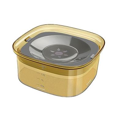 Imagem de Generic Tigela de água para cães, alimentador lento, tigela flutuante para cães, bebedor de água para animais de estimação transportado em veículos para, AMARELO