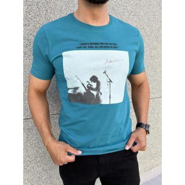 Imagem de Camiseta Elastano Estampa Rock Verde Lagoa - Acostamento