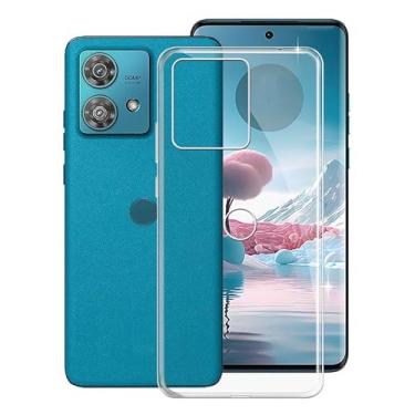 Imagem de KJYFOANI Capa de telefone para Motorola Edge 40 Neo (16,55 polegadas), capa de silicone ultrafina à prova de choque para Motorola Edge 40 Neo, capa traseira macia antiarranhões [antiamarelamento] - transparente