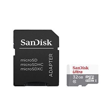Imagem de Cartão de Memoria Micro SD 32GB com Adaptador, SanDisk, SD-SQUNB032B, Preto
