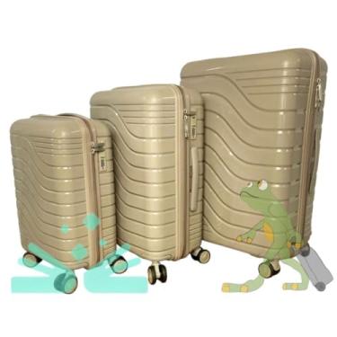 Imagem de Mala De Viagem Kit 3 Peças Style extra grande 76cm TSA Dourado