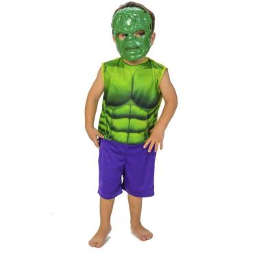 Imagem de Fantasia De Menino Super Herói Verde Hulk