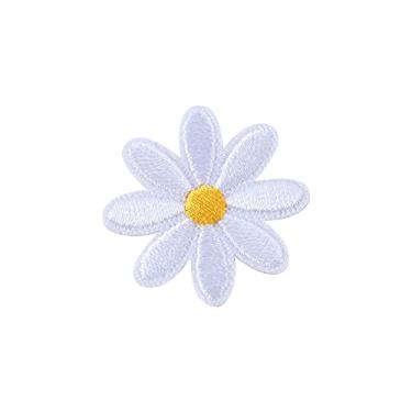 Imagem de MNTT Emblemas de flores de margarida para tecido faça você mesmo, aplique de impressão de camiseta (B)