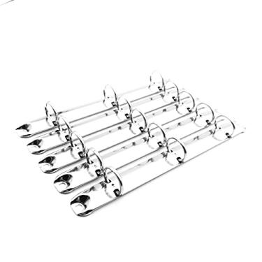 Imagem de Shuokecrafts 5 cadernos A5 de meia letra júnior tamanho legal, mecanismo de fichário de 3 anéis O, largura de base de 20 mm, kit de substituição de espinhos de encadernação de folhas soltas para