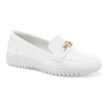 Imagem de Sapato Mocassim Feminino Comfortflex Branco em Couro 2376402-Feminino