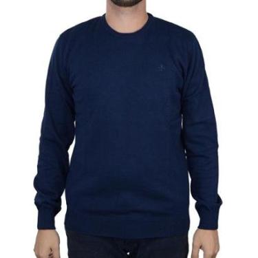 Imagem de Blusa Masculina Dudalina ML Tricot Azul Marinho - 660206-Masculino