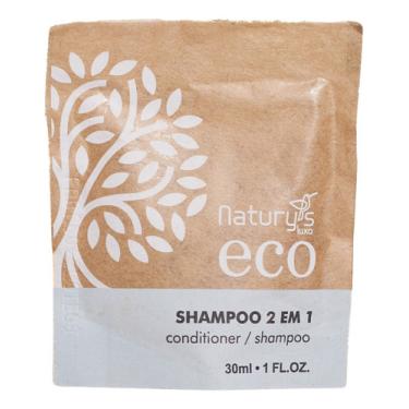 Imagem de  Kit 100 Sachê Shampoo 2 Em 1 - 30ml Ecológico Sustentável