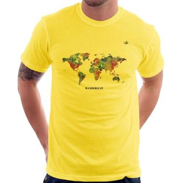 Imagem de Camiseta Mapa Mundi Mosaico - Foca Na Moda