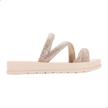Imagem de Tamanco Zaxy Infantil Slide Glitter Nude Claro