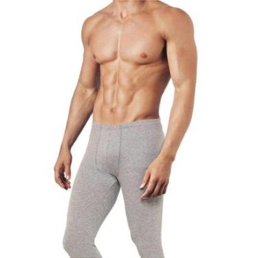 Imagem de Ceroula Long John Selene Elástico Embutido Cinza Mescla - GG-Masculino