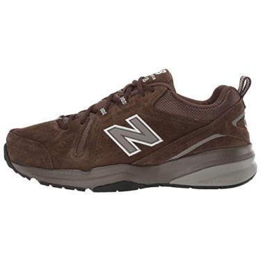 Imagem de New Balance Tênis masculino 608 V5 Cross Trainer, Marrom chocolate/branco, 9.5 Wide