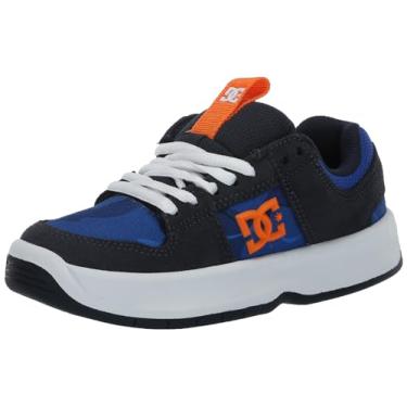 Imagem de DC Tênis infantil unissex Lynx Zero para skate juvenil, Azul sombreado/laranja, 1.5 Little Kid