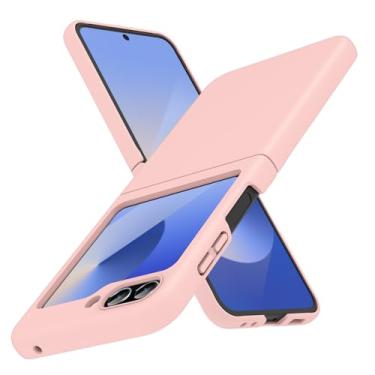 Imagem de CMYFUTNG Capa para Galaxy Z Flip 6 5G, leve, slim fit, proteção contra quedas, resistente à prova de choque, capa para Samsung Galaxy Z Flip6 5G, fina, rígida, PC, proteção à prova de choque, rosa 4-Z