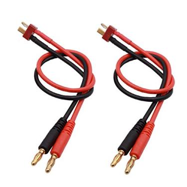Imagem de 2 peças de plugue T para plugues banana de 4 mm conector de plugue T RC cabo de carga de equilíbrio de bateria conectores adaptadores para helicóptero RC Quadricóptero Lipo bateria