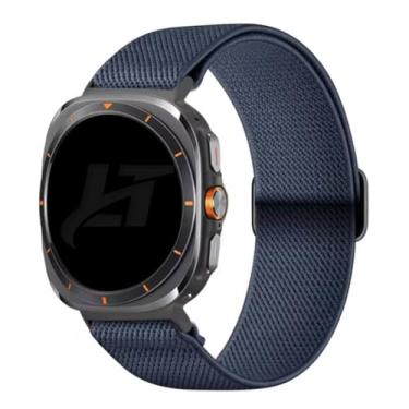 Imagem de Pulseira Nylon Flex LTimports, compativel com Galaxy Watch Ultra 47mm Sm-L705F (LT-Azul-marinho)