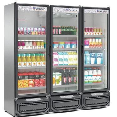 Imagem de Expositor Vertical 3 Portas De Vidro Gcvr1450 Gelopar Refrigerador 1468 Litros Inox 220v