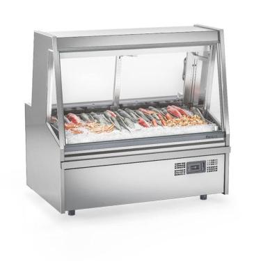 Imagem de Balcão Frigorífico Peixaria Standard Gapx150a Gelopar Expositor De Peixes Inox 220v