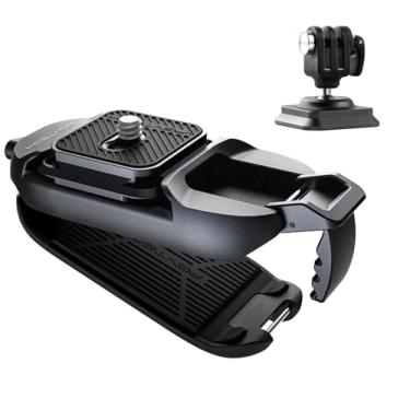 Imagem de PGYTECH Clipe de câmera Beetle com placa para câmeras e sistema de liberação rápida de câmera de ação para Sony, Nikon, Fuji, DSLR Action Camera Backpack Suporte de alça de câmera (para câmeras de