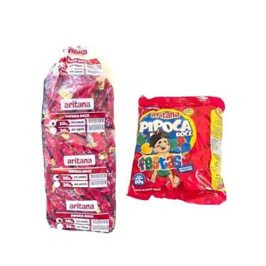 Imagem de kit 100 Mini Pipoca Doce Com 10gr para festas eventos brindes