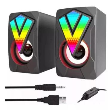 Imagem de Caixa Auto Falante Estéreo Para Computador 6w (3w X 2) Rms - LEHMOX