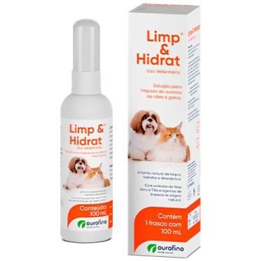 Imagem de Limp e Hidrat Solução Limpeza de Ouvidos Cães e Gatos 100 mL - Ouro Fi