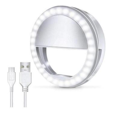 Imagem de Flash Para Celular Luz Iluminação Ring Light Anel Led Selfie Branco - 