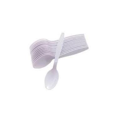 Imagem de Colher Refeição Reforçado Branca C/500 Un (Mexa bem) - STRAWPLAST