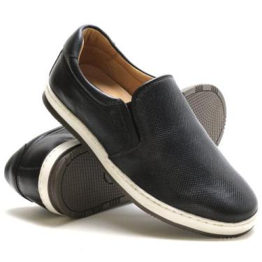 Imagem de Sapatênis Masculino Iate Couro Floater Art Nobre - 3102, 41, Preto