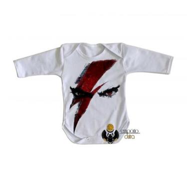 Imagem de body nenê criança roupa bebê manga longa God of War Kratos - Empório D