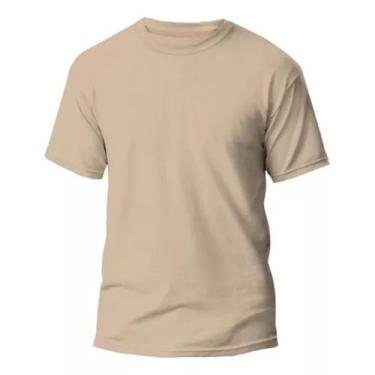 Imagem de Camiseta masculina lisa básica Branca/Preta/Caqui gola redonda - BUCCI