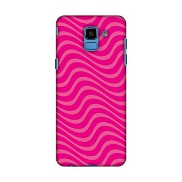 Imagem de AMZER Capa traseira rígida de encaixe fina designer para Samsung Galaxy J6 (2018) - Fibra de carbono Redux Rosa choque 10