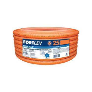 Imagem de Eletroduto Flex Laranja Reforçado 32mmx25mt - Fortlev