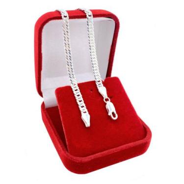 Imagem de Pulseira Masculina De Prata Grumet Dupla 4mm 925 Italiana - DR Joias
