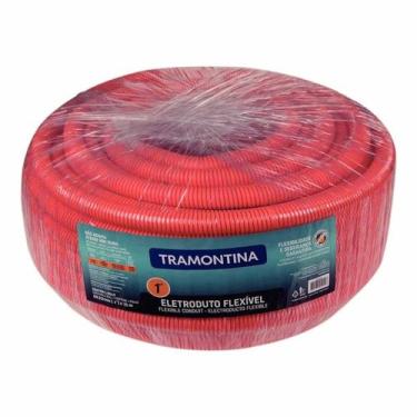 Imagem de Eletroduto Corrugado 32mm 1 Polegada Laranja 25m Tramontina