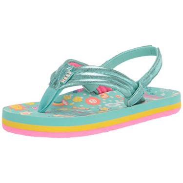 Imagem de Reef Chinelo unissex infantil pequeno Ahi, Amor arco-íris, 3 Little Kid
