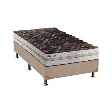 Imagem de Conjunto Box Solteiro: Colchão Espuma Paropas D33 Pasquale Plus + Base CRC Suede Clean (88x188)