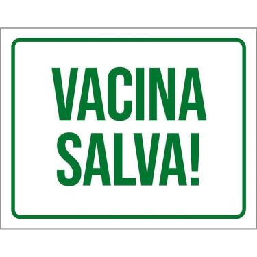 Imagem de Placa Sinalização Verde - Vacina Salva 36X46